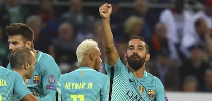 Arda celebra su gol ante el Gladbach.