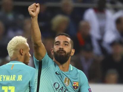 Arda celebra su gol ante el Gladbach.