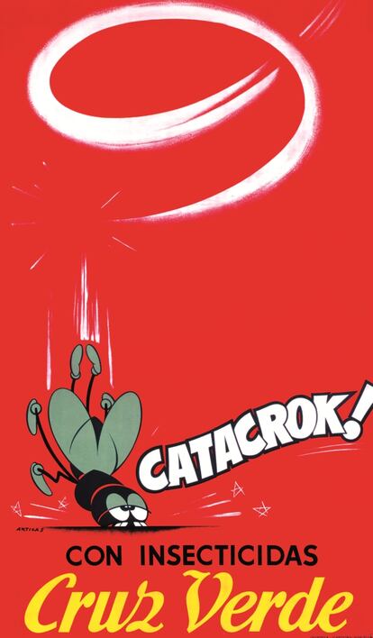 Respecto a los extranjeros, los diseñadores españoles no podían tratar el tema del sexo y optaban por el humor. De ello es un buen ejemplo 'Cruz Verde. Catracrok'.