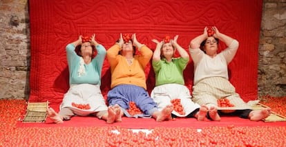 'Beatitud'. Cuadro 13 del Ciclo II del 'Evangelio según San Mateo', coreografía de Virgilio Sieni, en la Bienal de Venecia,