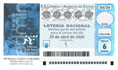 Décimo de Lotería Nacional del sábado 25 de abril de 2026