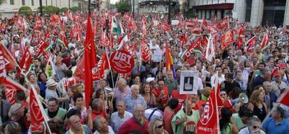 Un aspecto de la manifestación de Sevilla.