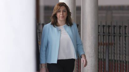 Susana D&iacute;az, este viernes en el Parlamento.