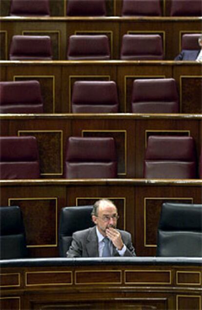 Montoro, esta mañana en el Pleno del Congreso de los Diputados.