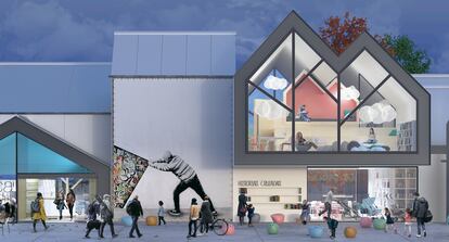 Proyecto de la biblioteca 'En Red', en Montecarmelo, el mismo que albergará además un centro cultural.