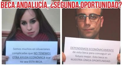 Composición preparada por los afectados para reclamar la beca.