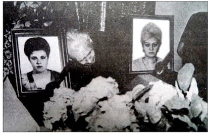 Funeral de Marina Lyzhina y Liliya Pashkovskaya, dos víctimas de Mikhail Popkov.