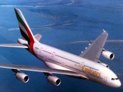 Uno de los aviones de la compañía aérea Emirates