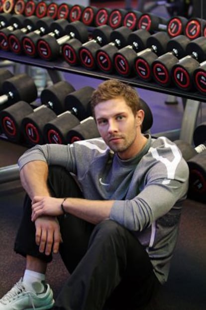 Jacek Bilczynski, en su gimnasio. 