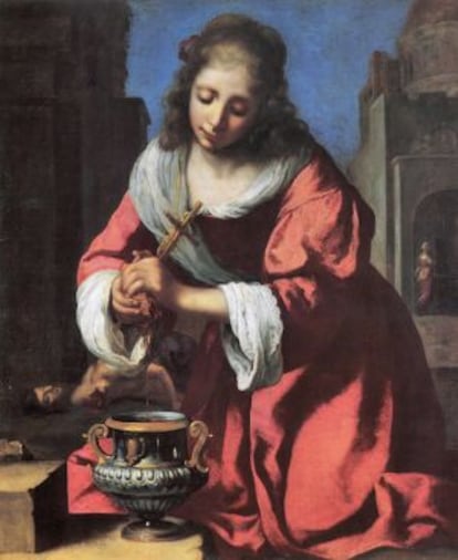 'Santa Práxedes', de Johannes Vermeer, c. 1655.