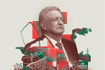Ilustración con la imagen del presidente de México, Andrés Manuel López Obrador, en la portada de la revista 'The Economist'