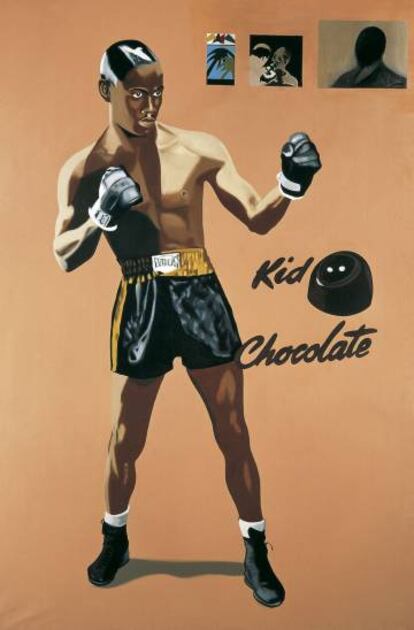 La forza del destino: Kid Chocolate (1972), obra de Eduardo Arroyo.&nbsp; 