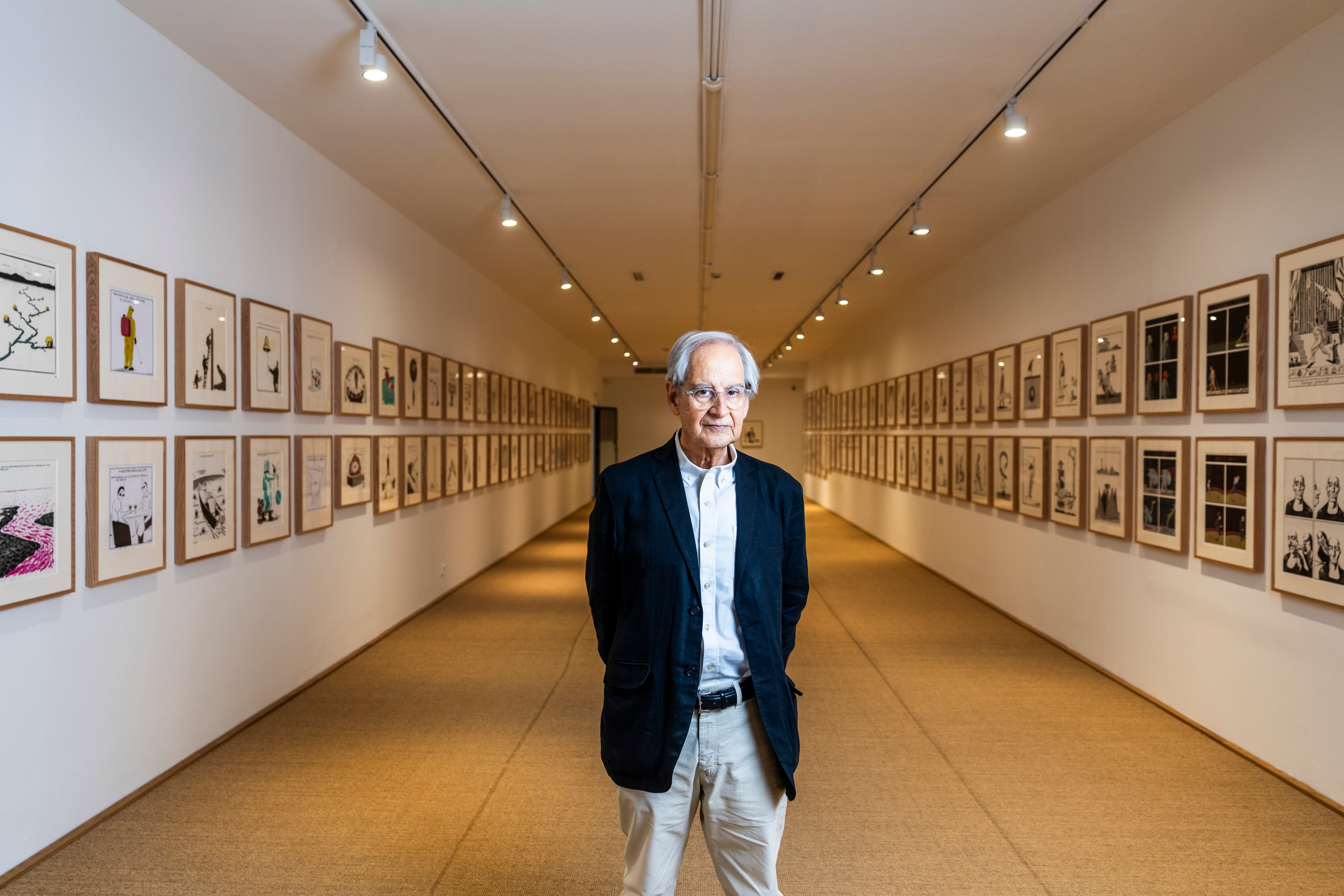 Andrés Rábago 'El Roto', el pasado lunes en el Centro de Arte Moderno y Contemporáneo de Toledo, donde ha donado 300 obras. 