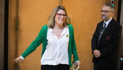 La portavoz de Junts per Catalunya, Elsa Artadi, este jueves en el Parlament.