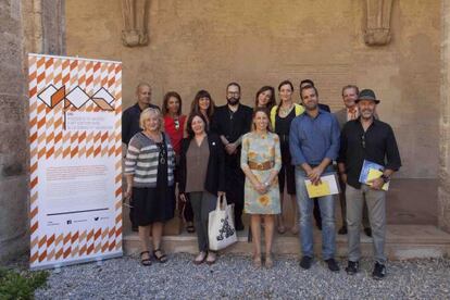 Galeristas, promotores y colaboradores de Abierto Valencia. en el Centre del Carme.