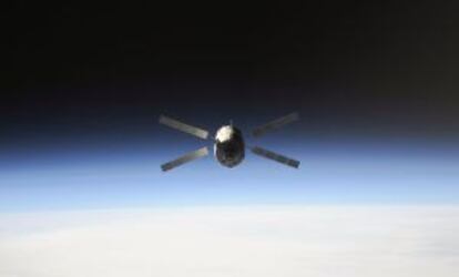 El carguero espacial 'Einstein' separándose de la Estación Espacial Internacional el pasado 28 de octubre.