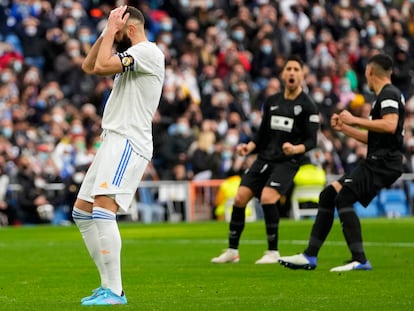 Karim Benzema, durante el partido ante el Elche este domingo.