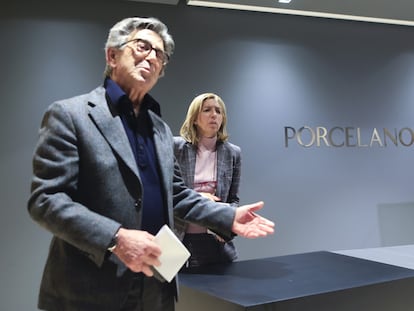 Héctor Colonques y María José Soriano, este martes en la sede de Porcelanosa.