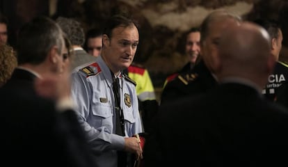 El comisario jefe de los Mossos, Eduard Sallent, en la pasada junta de seguridad local de Barcelona.