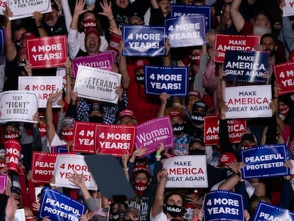 Público de un mítin de Trump en Macon (Georgia), en 2020.