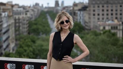 Meg Ryan, el domingo por la mañana en  Barcelona.