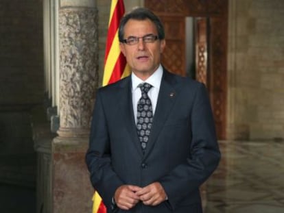 Artur Mas, durante el discurso de la Diada.