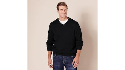 V-neck sweater.
