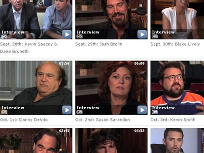 Entrevistas a actores en la página de IMDb.