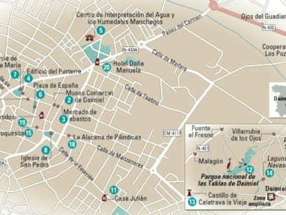 24 horas en Daimiel, el mapa