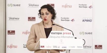 26/11/2018 La ministra de Trabajo, Magdalena Valerio, protagoniza el Desayuno Informativo de Europa Press en Madrid   SOCIEDAD  Eduardo Parra - Europa Press