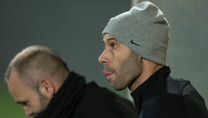 Mascherano, en un entrenamiento de esta semana.