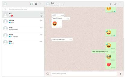 El check de WhatsApp se convierte aquí en un gran punto de color azul