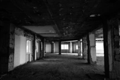 Interior del Edificio España en la actualidad.