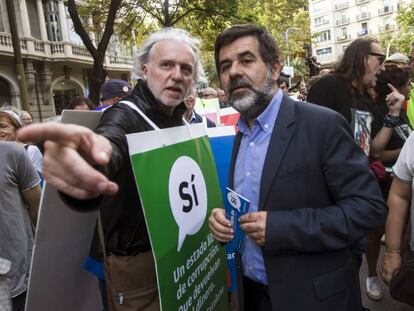 A la dreta, Jordi Sànchez, president de l'ANC.