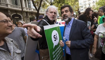 A la dreta, Jordi Sànchez, president de l'ANC.