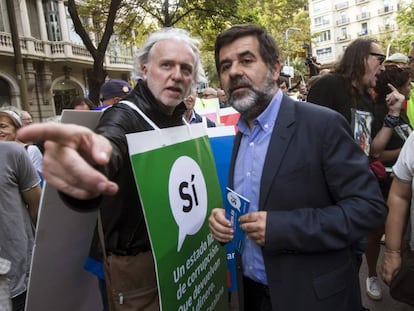 A la derecha, Jordi S&agrave;nchez, presidente de la ANC. 