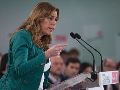 Díaz, durante su intervención ante el comité director del PSOE.