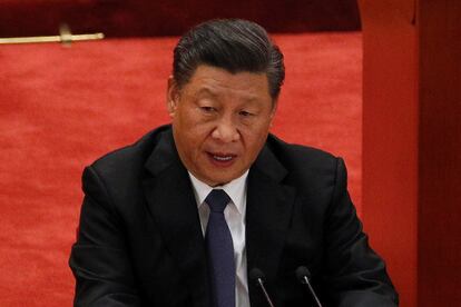 El presidente Xi Jinping pronuncia un discurso sobre Corea del Norte en Pekín el pasado mes de octubre.