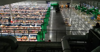 Vista general de la 'colmena' de Mercadona en Valencia desde la plata superior