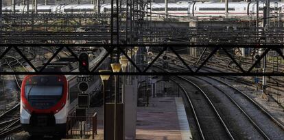 Playa de vías en el entorno de la estación madrileña de Atocha.