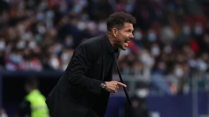 El entrenador del Atlético de Madrid, Diego Simeone, durante un partido el pasado 2 de enero en Madrid.