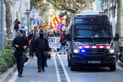 Manifestació antifeixista a Barcelona.