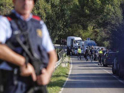 Operaci&oacute; dels Mossos ahir a Subirats, on van abatre el terrorista de la Rambla.