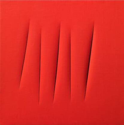 'Concetto spaziale', de Lucio Fontana.