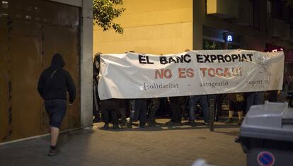 Protesta, aquest dilluns, contra el desallotjament.