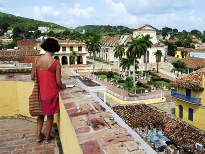 Vista de la plaza Mayor de Trinidad (Cuba). 