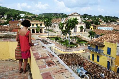 Vista de la plaza Mayor de Trinidad (Cuba). 