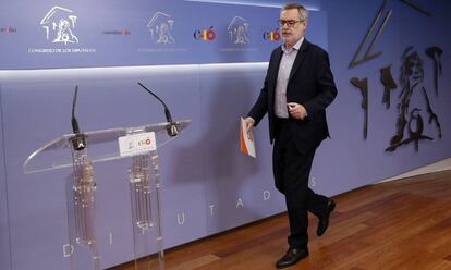 El secretario general de Ciudadanos, José Manuel Villegas, en el Congreso de los Diputados