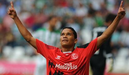 Bacca celebra su primer gol al C&oacute;rdoba.