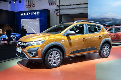 Modelo Dacia Sandero, en el Salón del Motor de Bruselas, en enero.